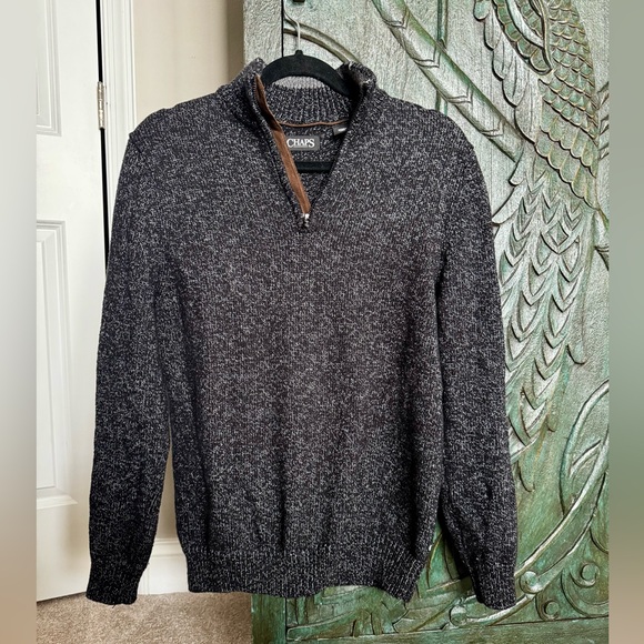 Chaps Other - Chaps Men's Charcoal Zip-Up Sweater